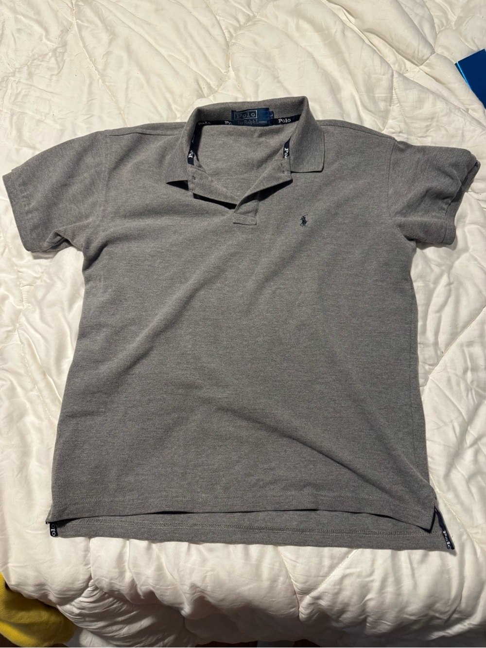 Ralph Lauren Gray Short-Sleeve Polo with Embroidered Pony